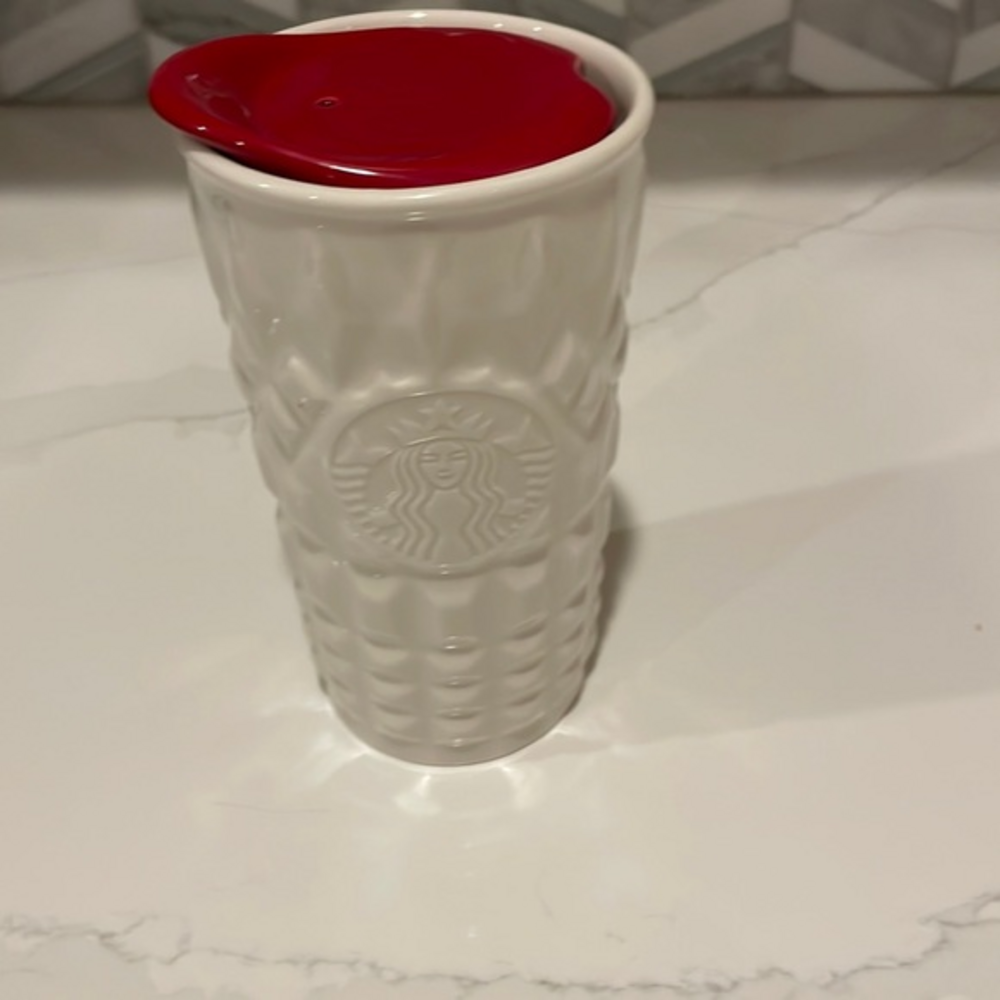 Starbucks Ceramic Hot Coffee Mug Tumbler Holiday Christmas‎ 2014 10 ounce